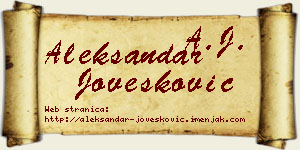 Aleksandar Jovešković vizit kartica